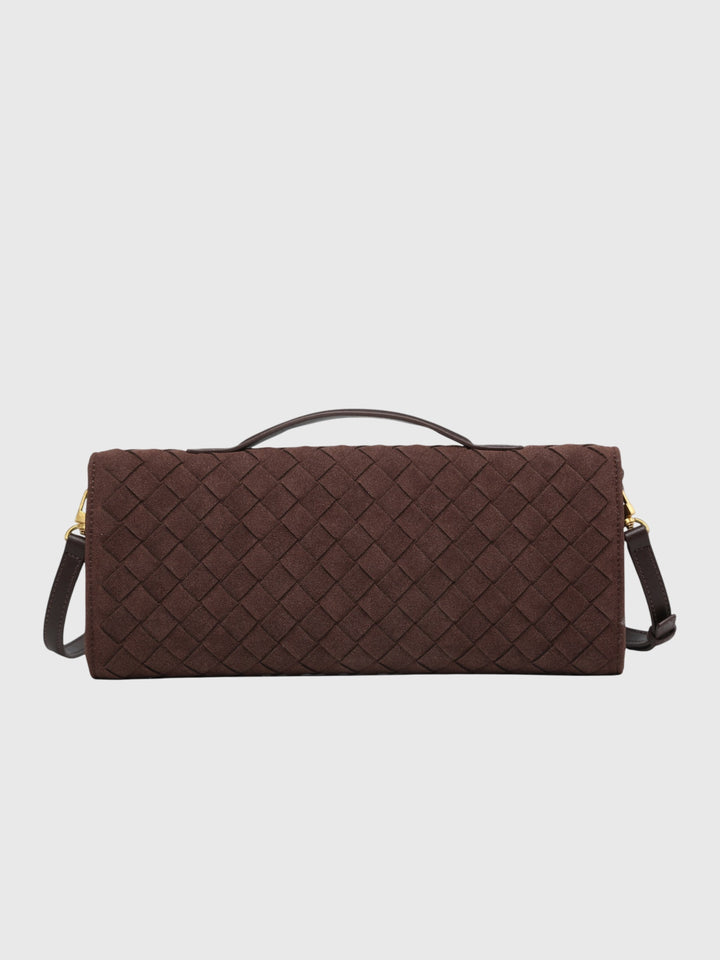 Cireșe | Clutch din Velur Luxos Intrecciato