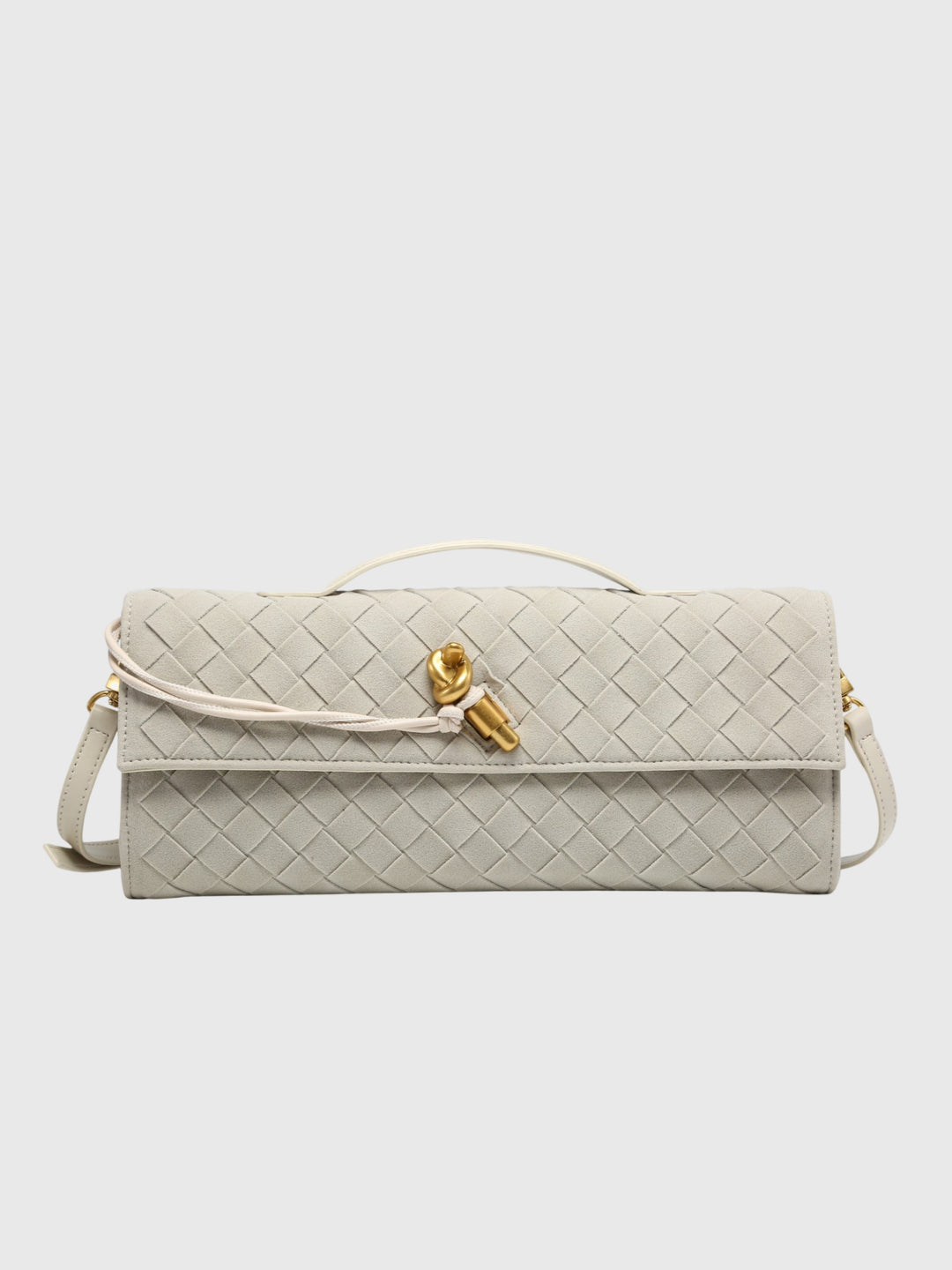 Cireșe | Clutch din Velur Luxos Intrecciato