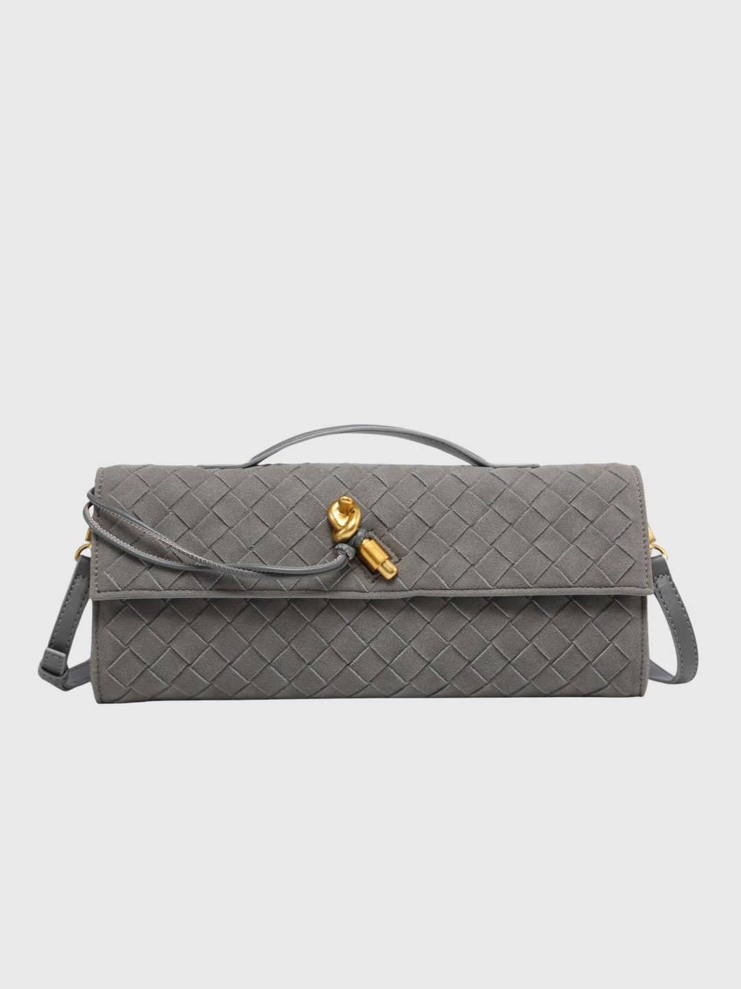 Cireșe | Clutch din Velur Luxos Intrecciato