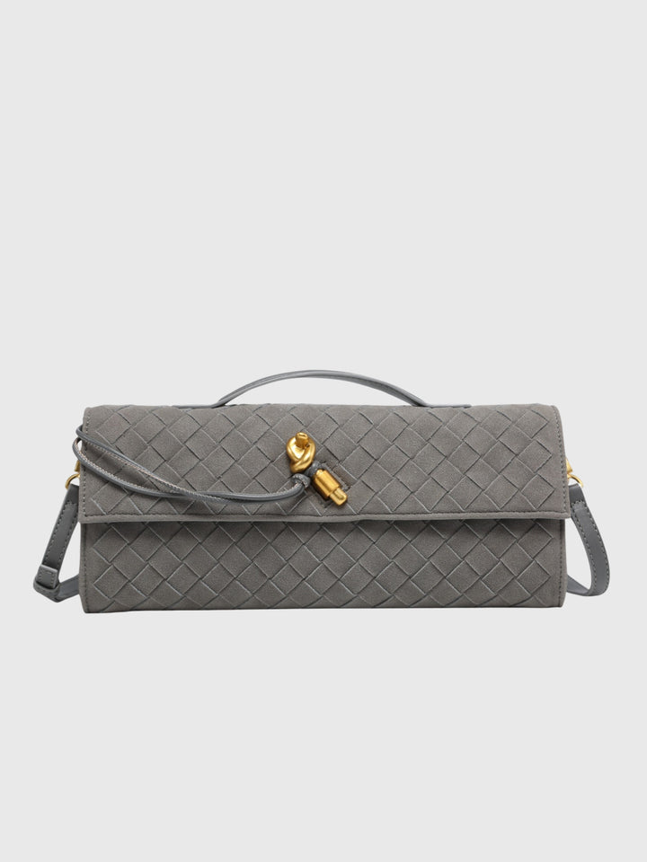 Cireșe | Clutch din Velur Luxos Intrecciato