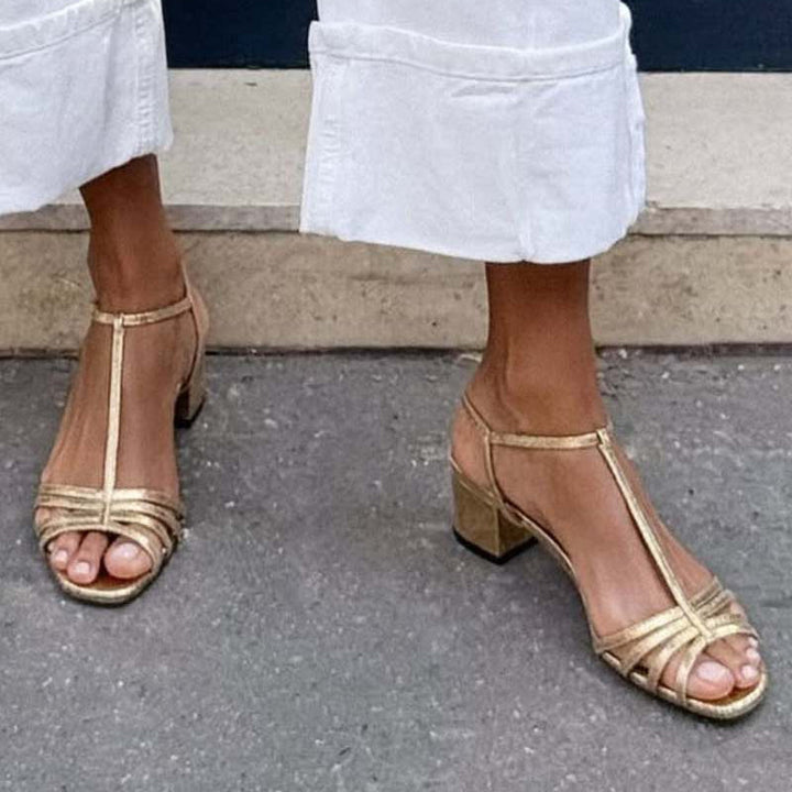 Allegra | Sandale Aurii Eleganță Zilnică