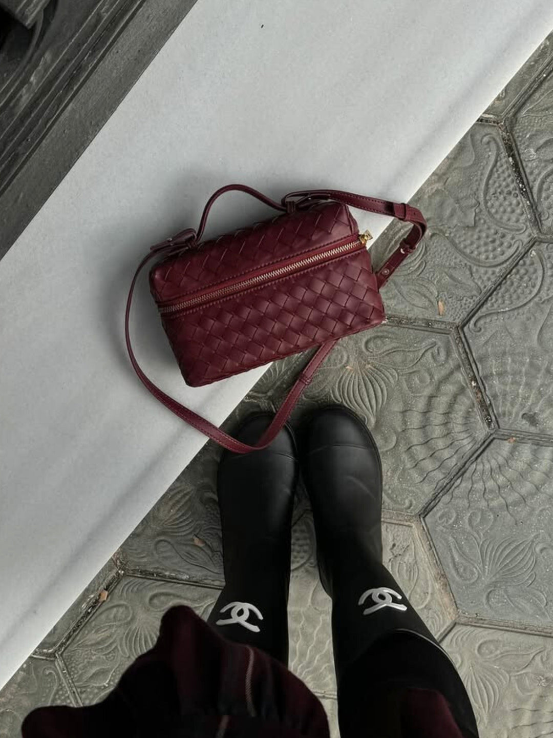 Juliette | Geantă Woven Strutturata Lucida
