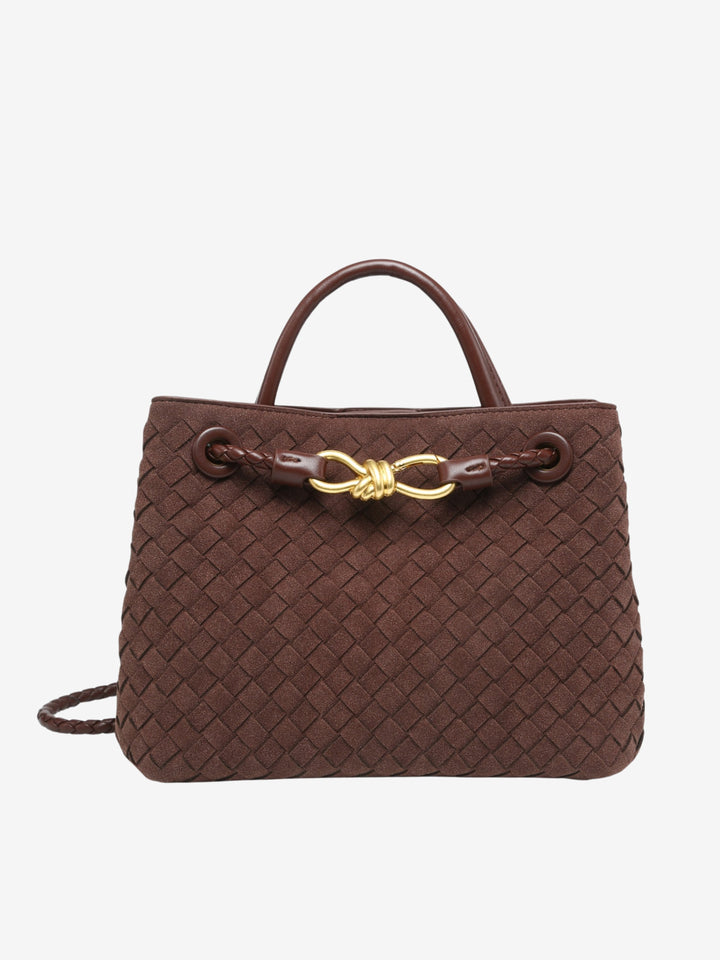 Malia | Geantă Woven Compactă cu Curea Reglabilă