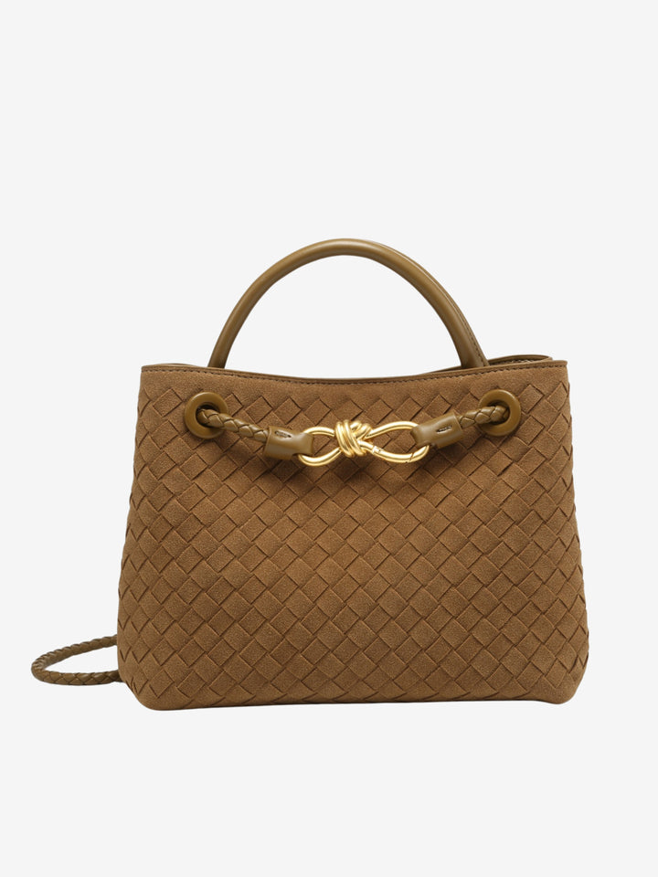 Malia | Geantă Woven Compactă cu Curea Reglabilă