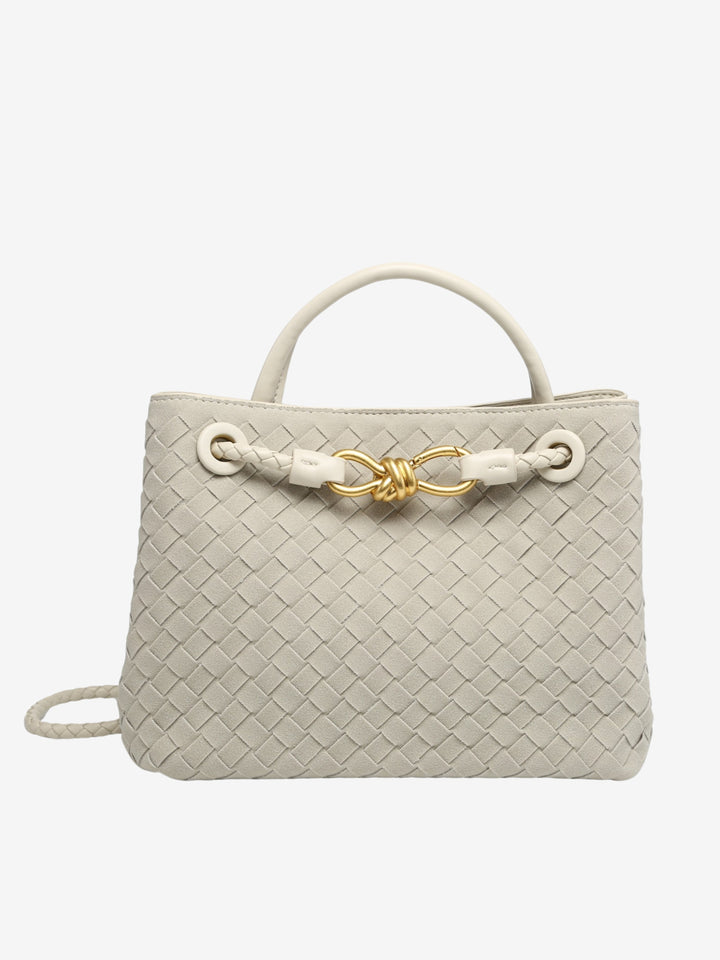 Malia | Geantă Woven Compactă cu Curea Reglabilă