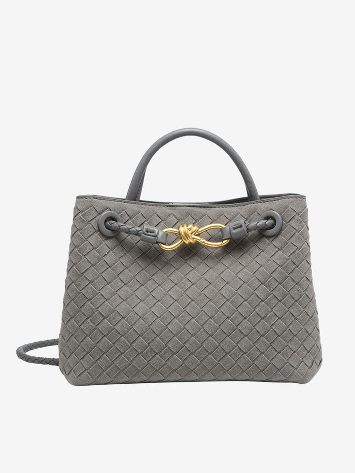 Malia | Geantă Woven Compactă cu Curea Reglabilă