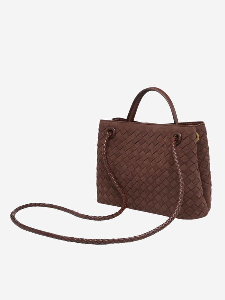 Malia | Geantă Woven Compactă cu Curea Reglabilă