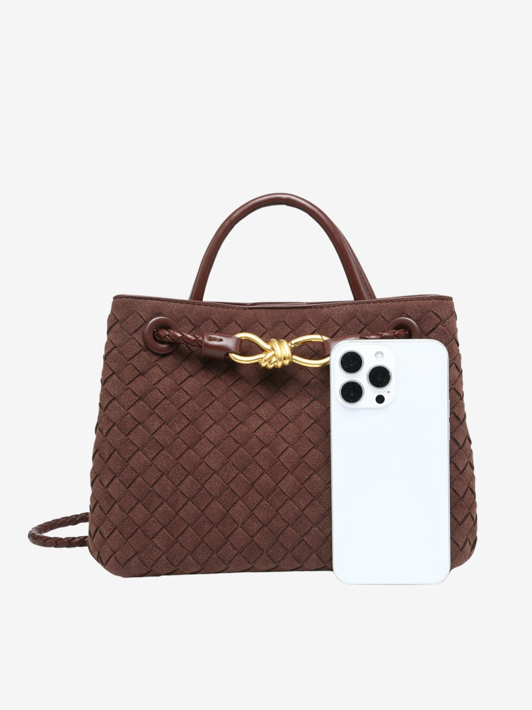 Malia | Geantă Woven Compactă cu Curea Reglabilă