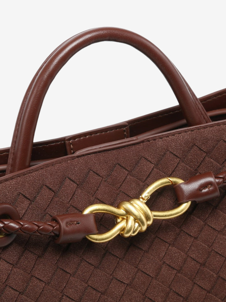 Malia | Geantă Woven Compactă cu Curea Reglabilă