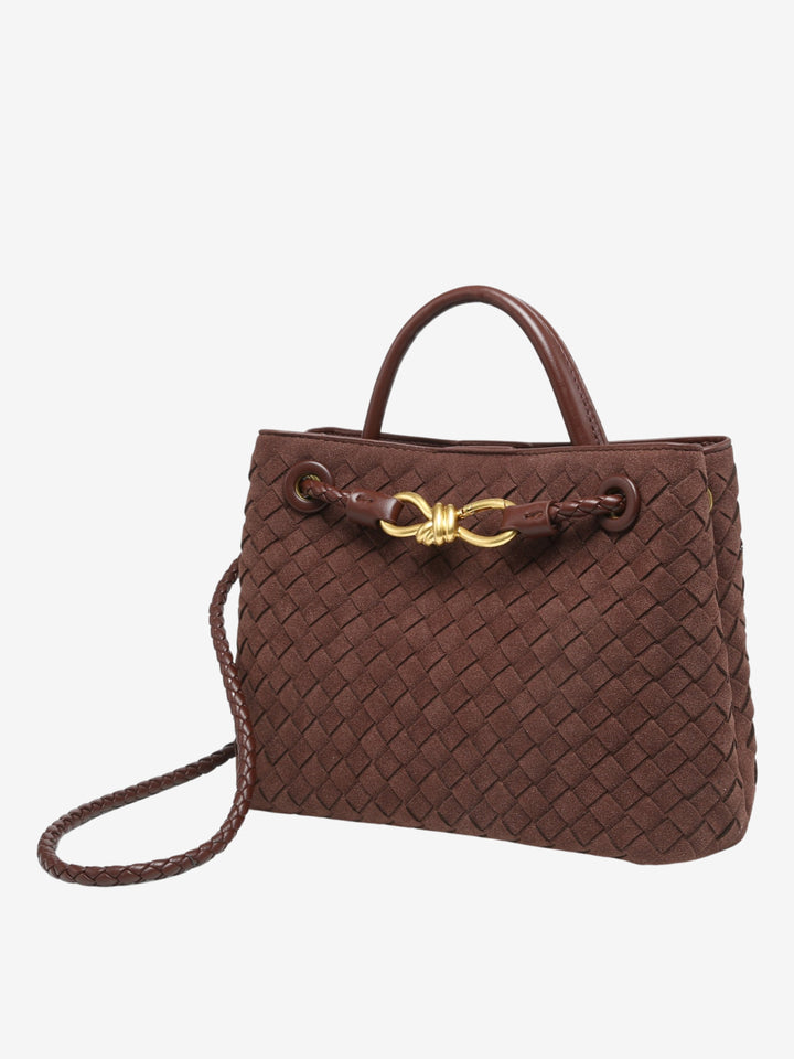 Malia | Geantă Woven Compactă cu Curea Reglabilă