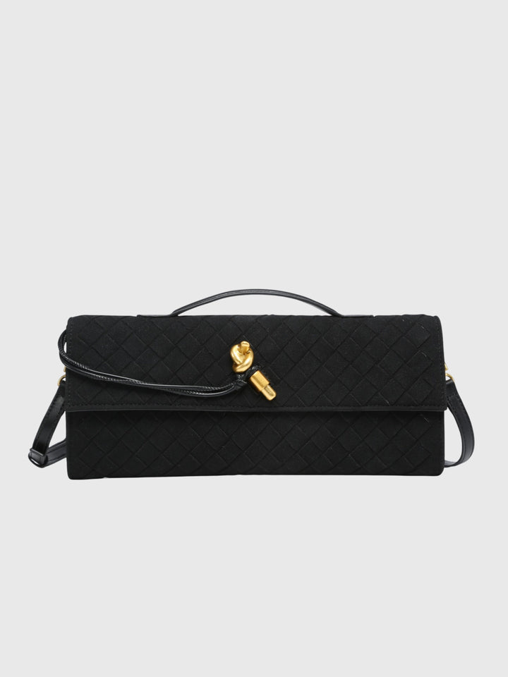 Cireșe | Clutch din Velur Luxos Intrecciato