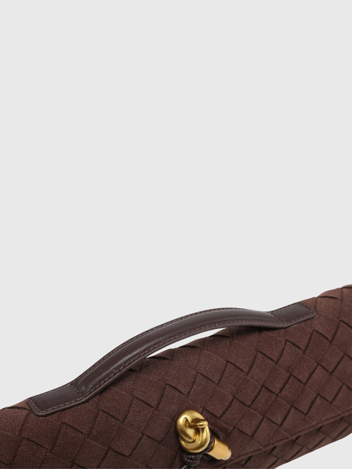Cireșe | Clutch din Velur Luxos Intrecciato